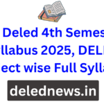 Up Deled 4th Semester Syllabus 2025