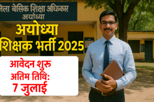 Ayodhya Special Teacher Recruitment 2025 : आवेदन प्रक्रिया, योग्यता, चयन सूची की पूरी जानकारी