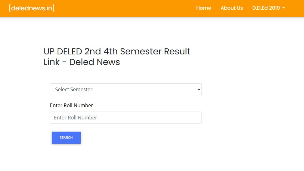 UP DELED 2nd 4th Semester Result Link