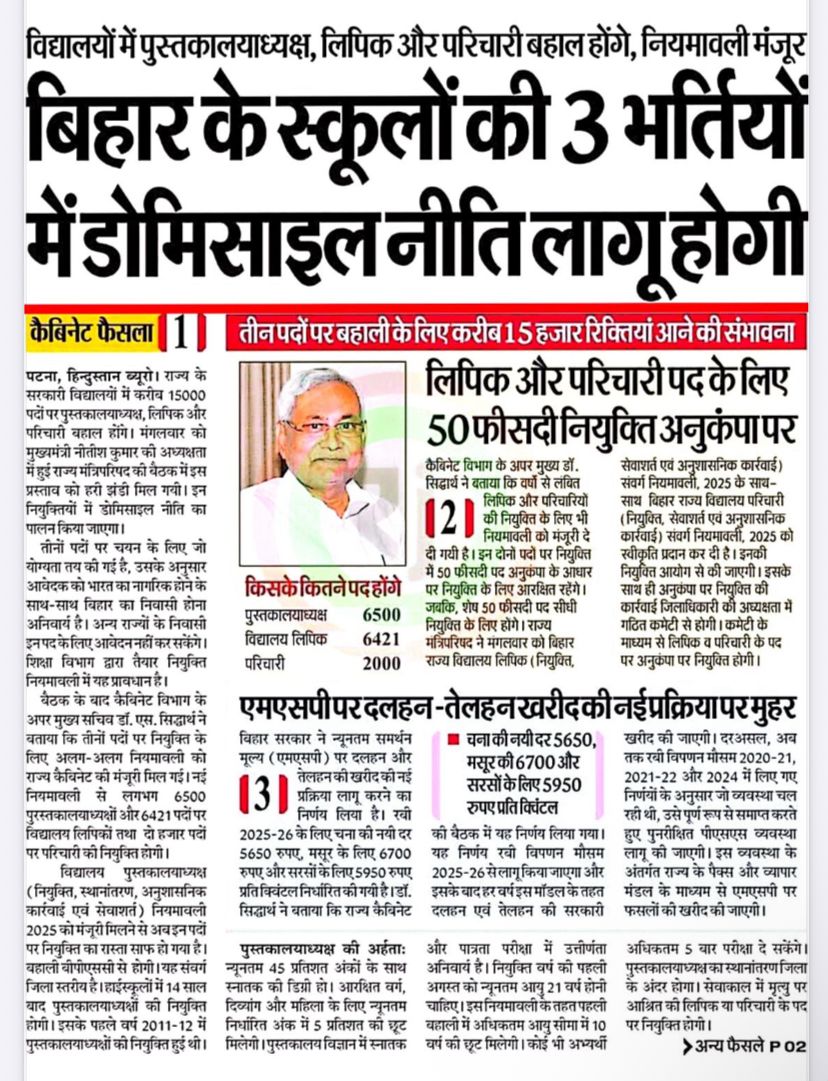 Bihar School Bharti 2025