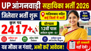 UP Anganwadi Helper Bharti 2026: गाजियाबाद सहित कई जिलों में 2417+ पदों पर भर्ती